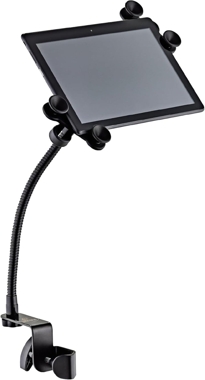 ORTEGA Deluxe Tablet inkl. Schwanenhals mit Befestigungsklammer - schwarz (OTBH-DLX)