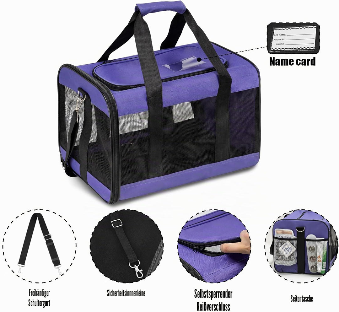 HITSLAM hundebox Faltbar Hundetransportbox Katzentransportbox Katzenbox Transportbox katzentasche fü