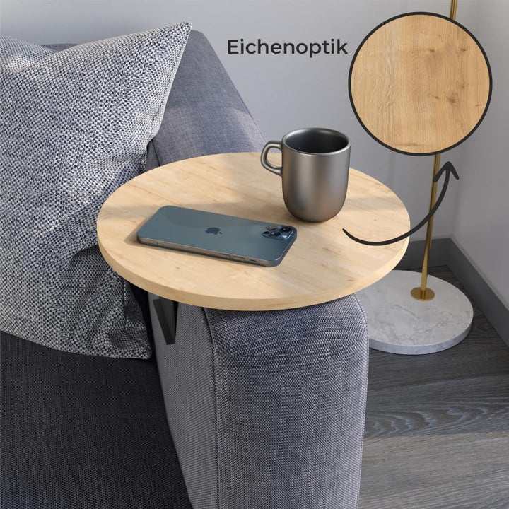 Couch-Tablett Armlehne, Einstellbarer Sofa-Tablett, Getränkehalter, spezielles Design praktischer Me