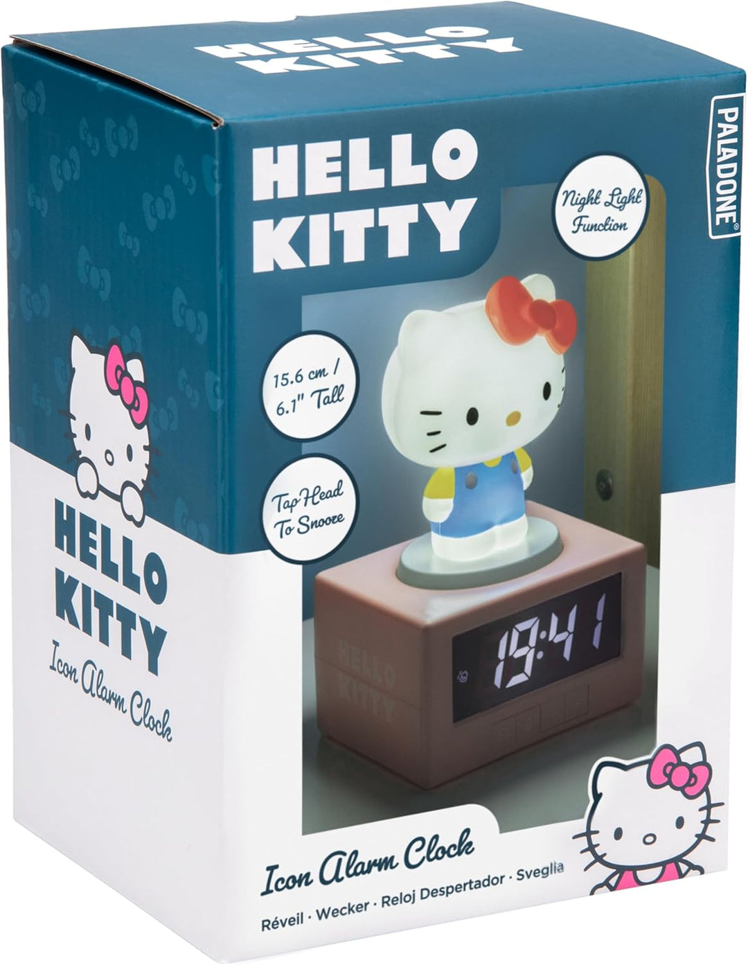 Paladone Hello-Kitty-Wecker, Nachtlicht und Musik, digital, offizielles Lizenzprodukt von Sanrio, Sc