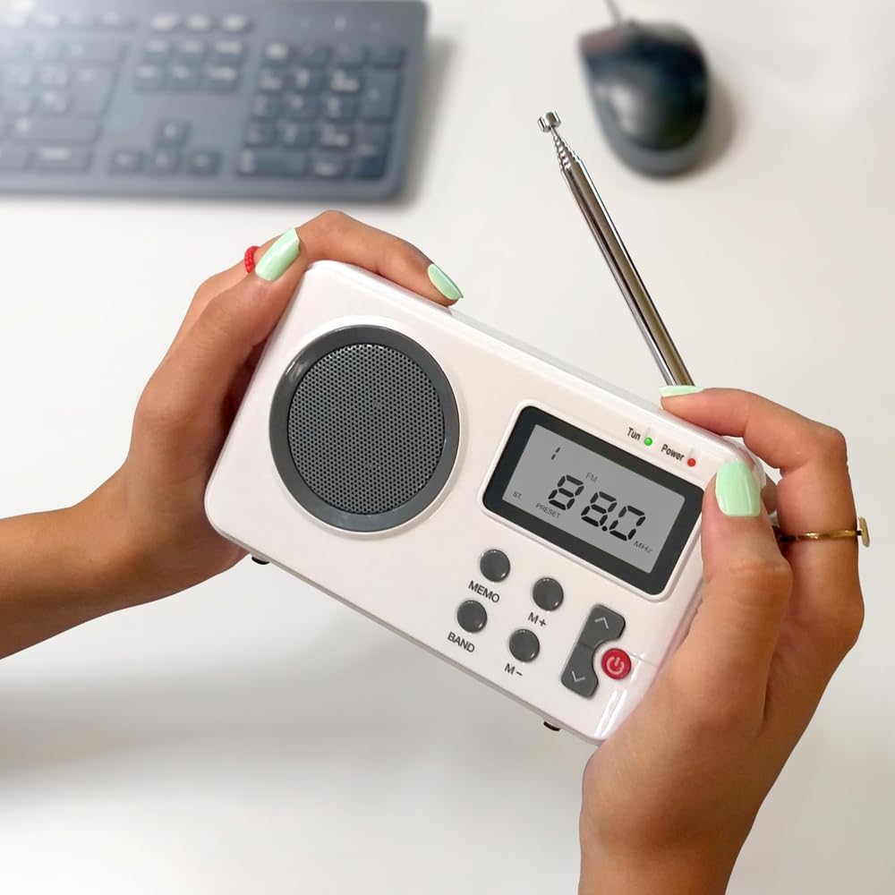 Multifunktionsradio - Batteriebetriebener AM-FM-Weltempfänger mit grossem Display, Zeitfunktion, Wec