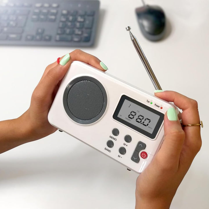 Multifunktionsradio - Batteriebetriebener AM-FM-Weltempfänger mit grossem Display, Zeitfunktion, Wec