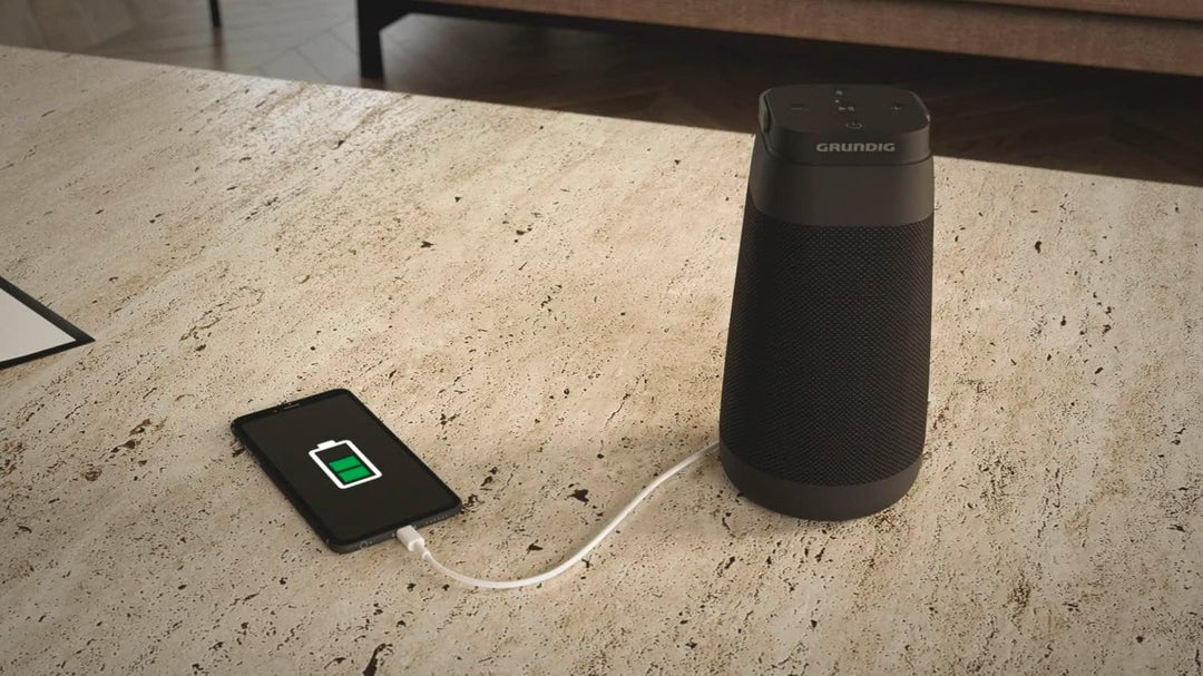 Grundig BT Speaker Connect 360, Bluetooth Lautsprecher, Musikbox, 360°-Sound, bis zu 30 m Reichweite