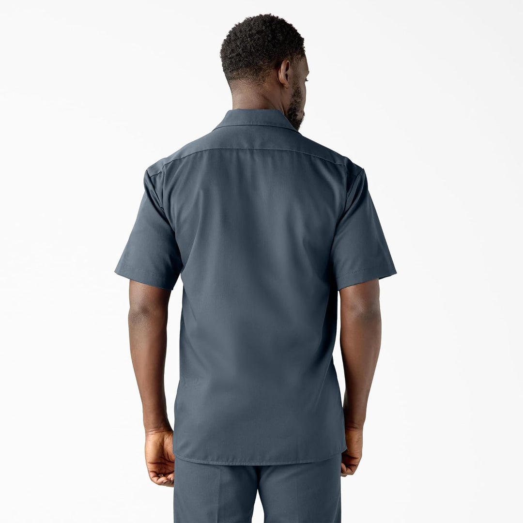 Dickies Herren Big and Tall Short-Sleeve Work Button-Down-Shirt S Air Force, S Air Force