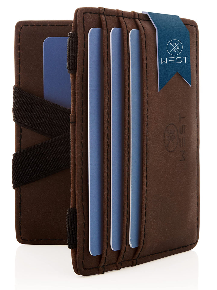 WEST® - Magic Wallet mit Münzfach + Geschenkverpackung - magische Geldbörse kompakt & klein - Trick