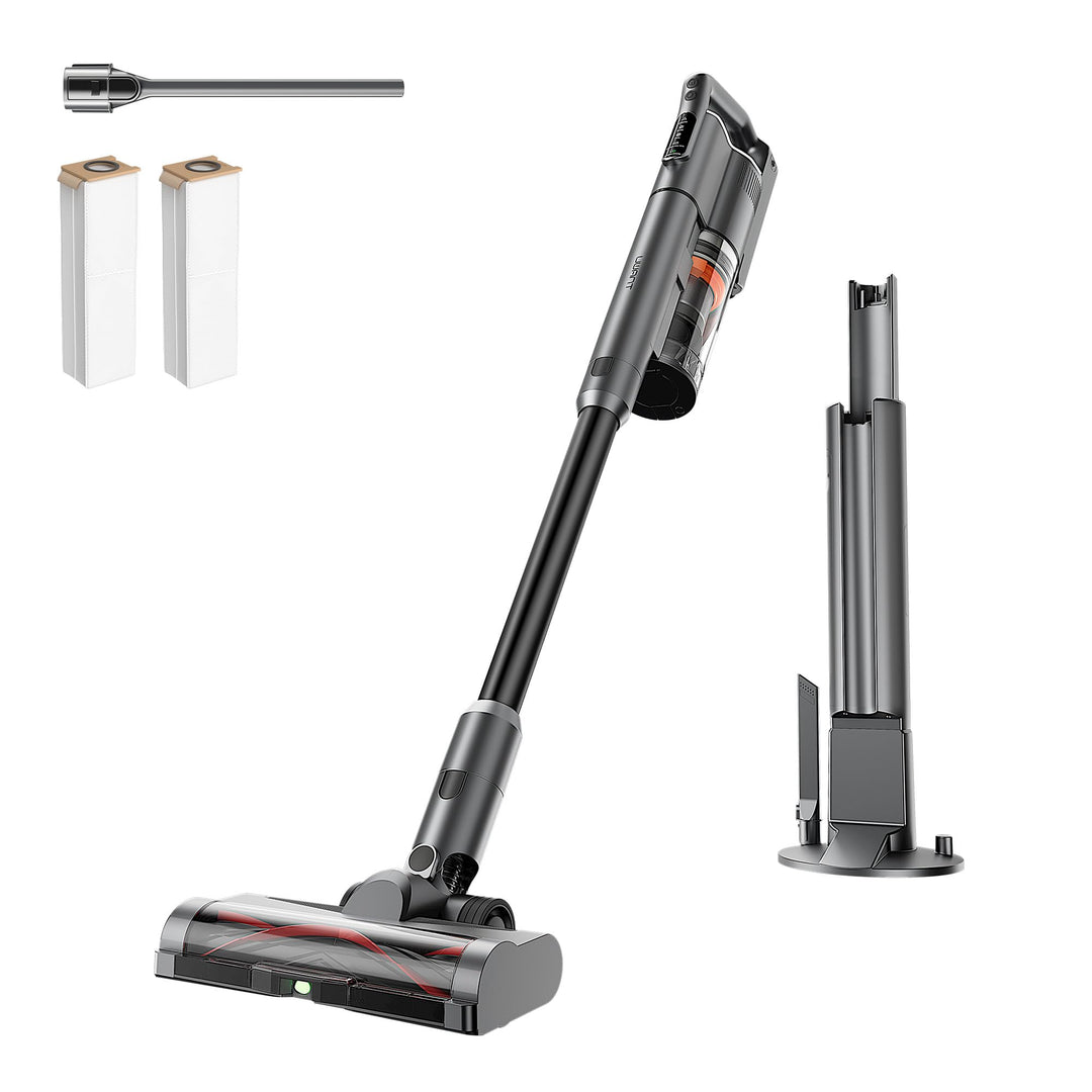 uwant V500 Akku Staubsauger kabellos mit Absaugstation, 25000Pa / 40Min, 0,4L Staubbehälter & 2,5L S