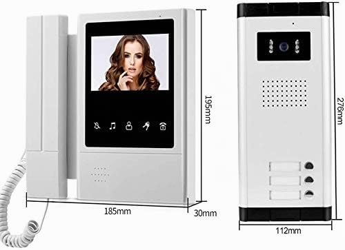 10,9 cm (4,3 Zoll) Video Türsprechanlage Verkabeltes Video Türsprechsystem 700TVL IR Nachtsichtkamer