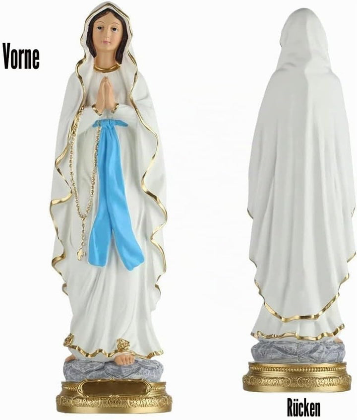 QIANLING 22cm Jungfrau Maria Statue, Religiöses Geschenk Gesegnete Mutter Jungfrau Maria Figur, Harz