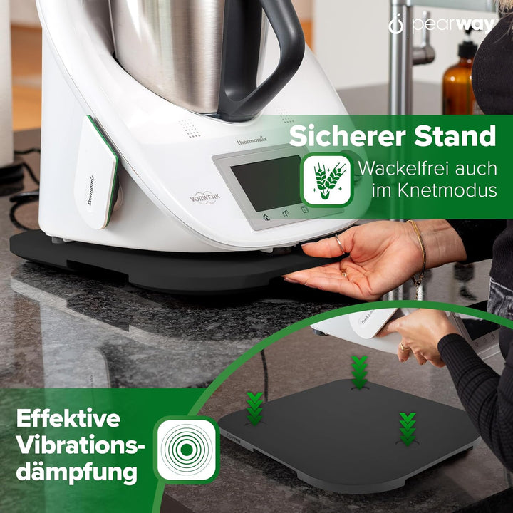 PEARWAY Gleitbrett Thermomix TM6/TM5 | MADE IN EU aus massivem Buchenholz | leichtes Verschieben | T