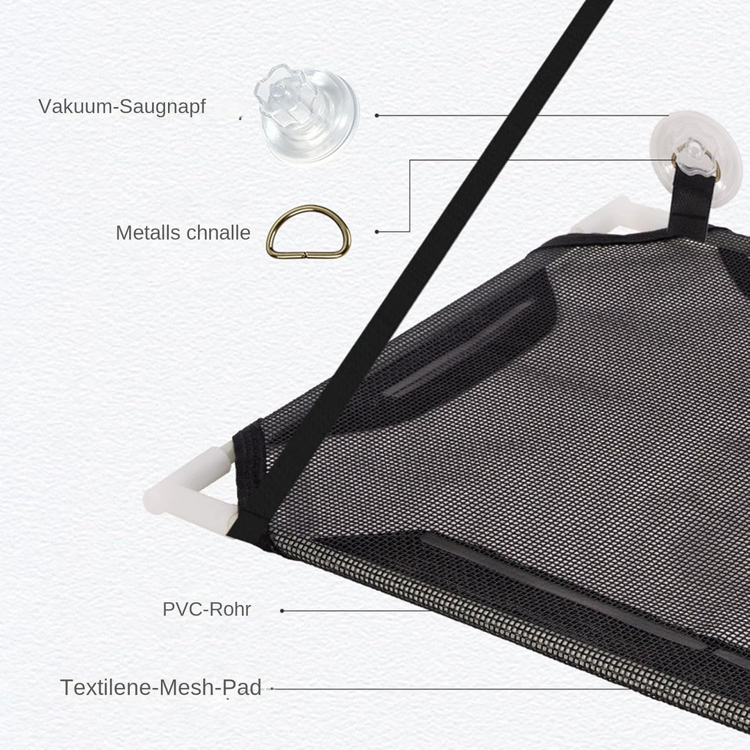 Cat Window Perch, Indoor Hammock Bed, Suction Cup Mounted Shelf, Breathable Sleeping Platforms, Spac