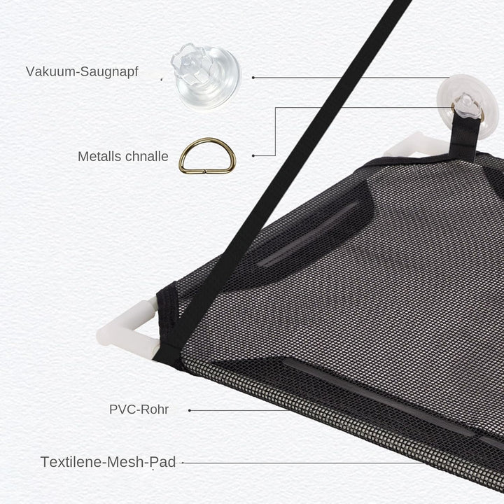 Cat Window Perch, Indoor Hammock Bed, Suction Cup Mounted Shelf, Breathable Sleeping Platforms, Spac