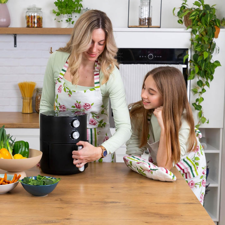 Rosmarino Infinity Essential - Effiziente 3L Heissluftfritteuse, Airfryer & Elektrogrill, Heissluftf