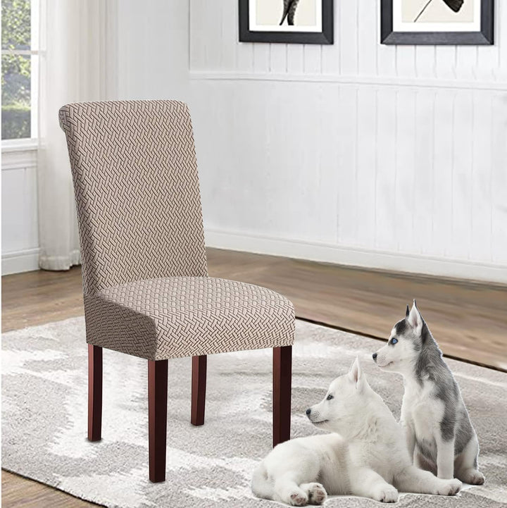 KELUINA Moderne Stuhlhussen 1er/2er/4er/6er Set, Stretch Stulhhussen Schwingstuhl Elastisch Abnehmba