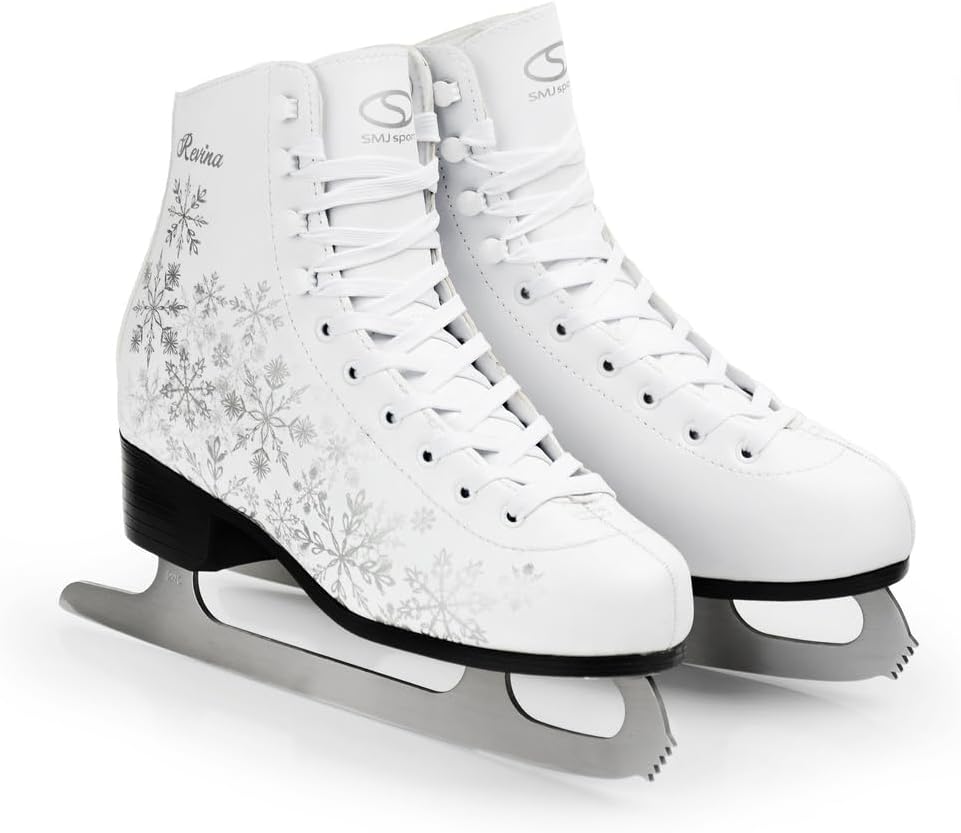 MADIVO SMJ Revina Damen Schlittschuhe Eiskunstlauf Eislaufschuhe Klassische Eislauf Weiss | Grössen: