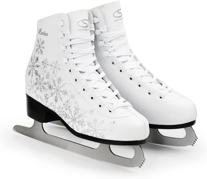MADIVO SMJ Revina Damen Schlittschuhe Eiskunstlauf Eislaufschuhe Klassische Eislauf Weiss | Grössen:
