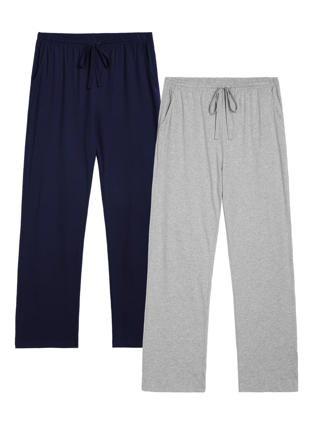 2er-Pack Schlafanzughose Herren Lang Leichte Pyjamahose aus Baumwolle Loungewear Hosen Schlafhose Fr