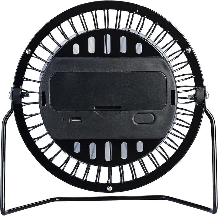 Sichler Haushaltsgeräte Ventilator klein: 2er-Set Mini-Akku-Tischventilatoren, Vollmetall, 360° neig