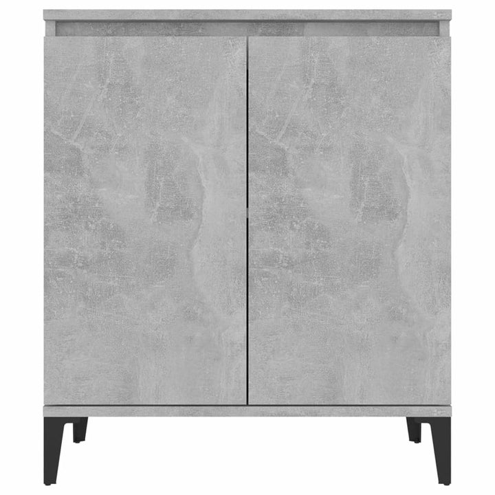 Susany Sideboard mit 2 Türen, Kommode Anrichte Mehrzweckschrank Schrank Spanplatte Betongrau 60x35x7