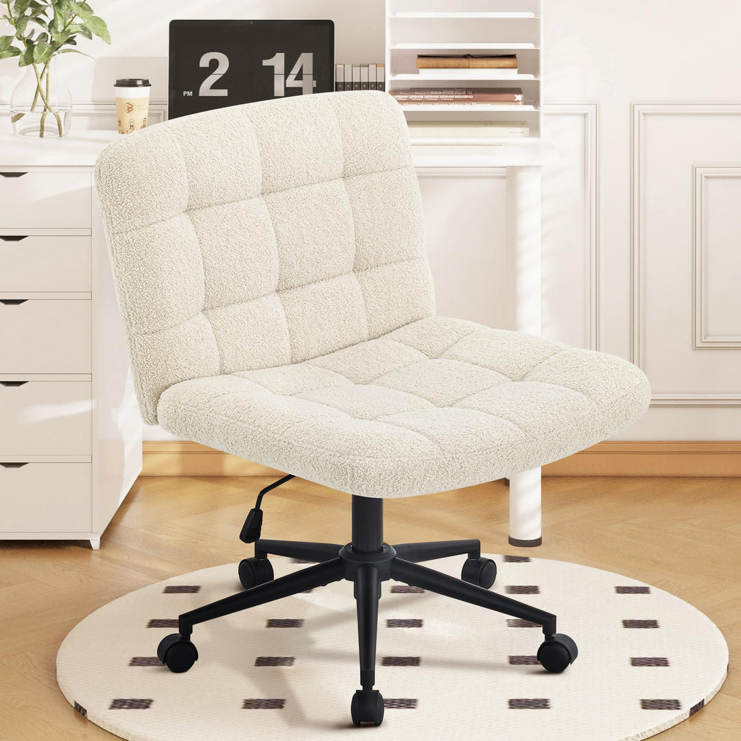 Hellove Bürostuhl Schreibtischstuhl mit breiter Sitzfläche, Ergonomischer Schneidersitz Stuhl ohne A