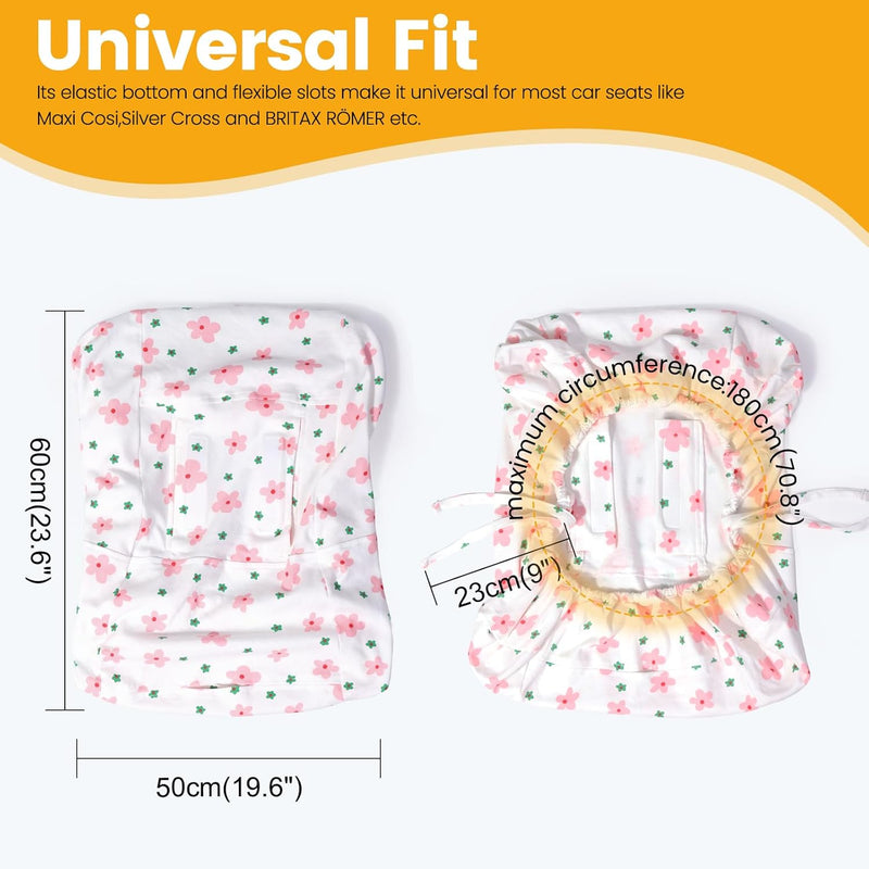 Orzbow Universal Bezug für Babyschale,Schutzbezug aus 100% Baumwolle,Perfekter Passform für Babyscha