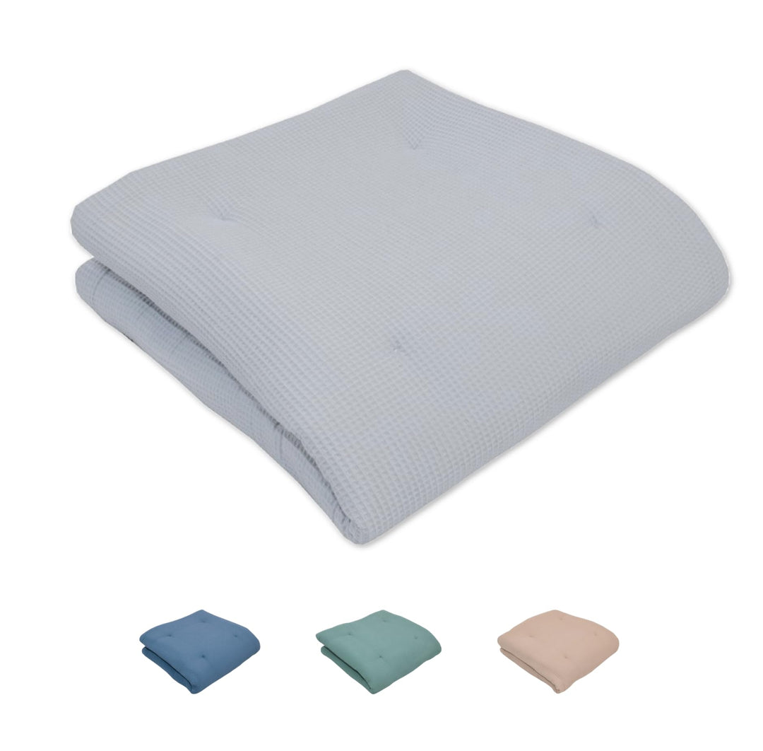 ULLENBOOM ® Baby Krabbeldecke 120x120 cm gepolstert in Grau (Made in EU) - Krabbeldecke für Baby mit