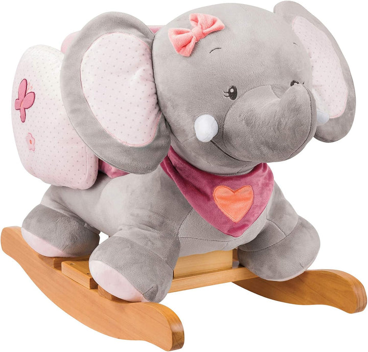 Nattou Schaukeltier Elefant Adèle, 10 - 36 Monate, 60 x 39 x 50 cm, Rosa/Grau, Elefant Adèle