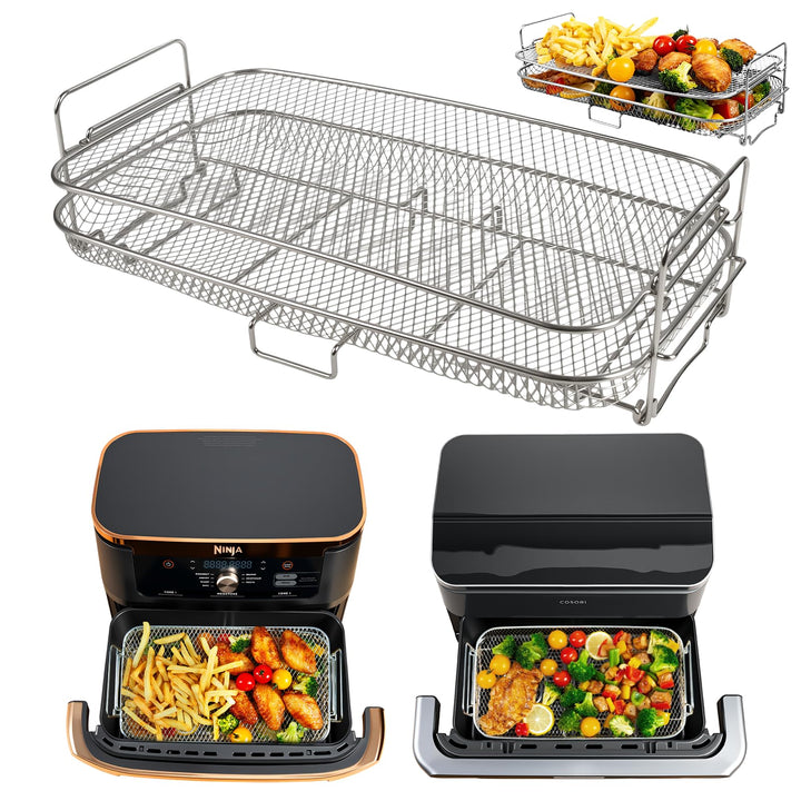 ENSINE Heissluftfritteuse Zubehör For Ninja AF500EU, Airfryer Gitter Kompatibel Mit COSORI Dual Blaz