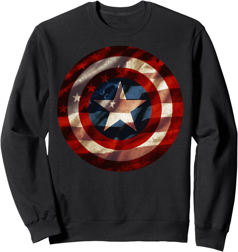 Marvel Captain America Avengers Shield Flag Sweatshirt