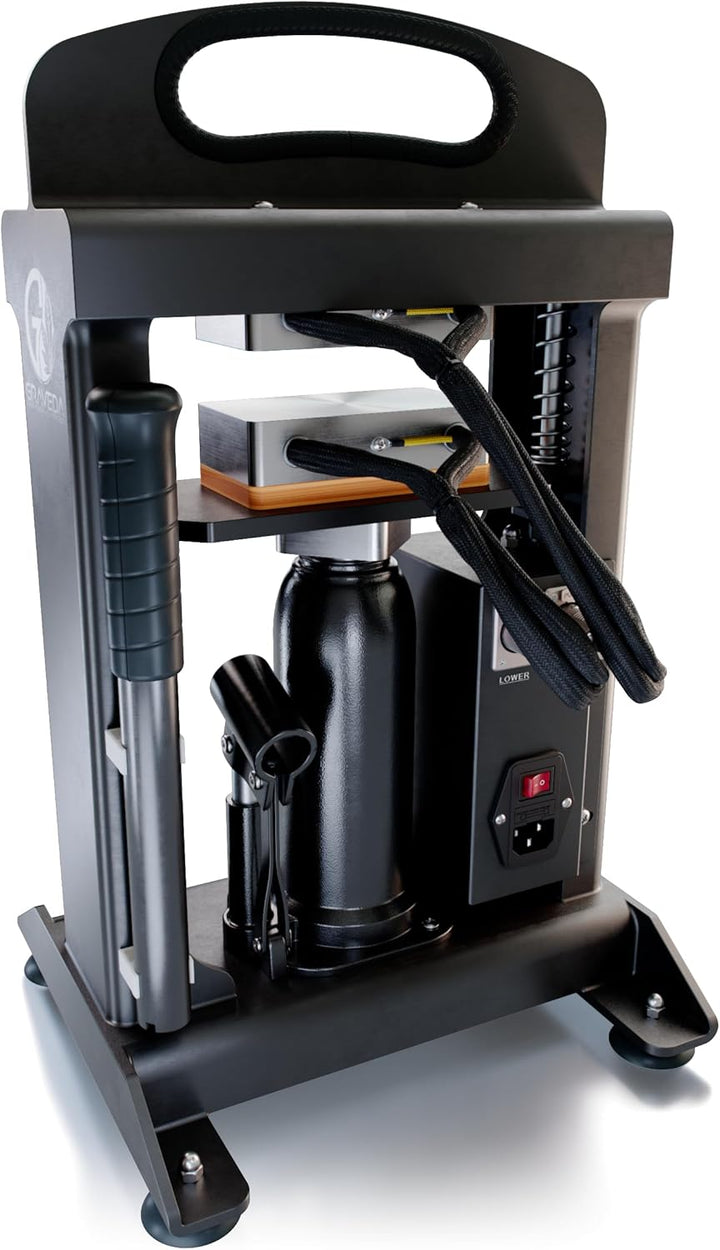 Graspresso - 10t Rosin Press mit 10 Tonnen Hydraulik Zylinder, Kolophonium Presse, 12 x 6 cm Platten