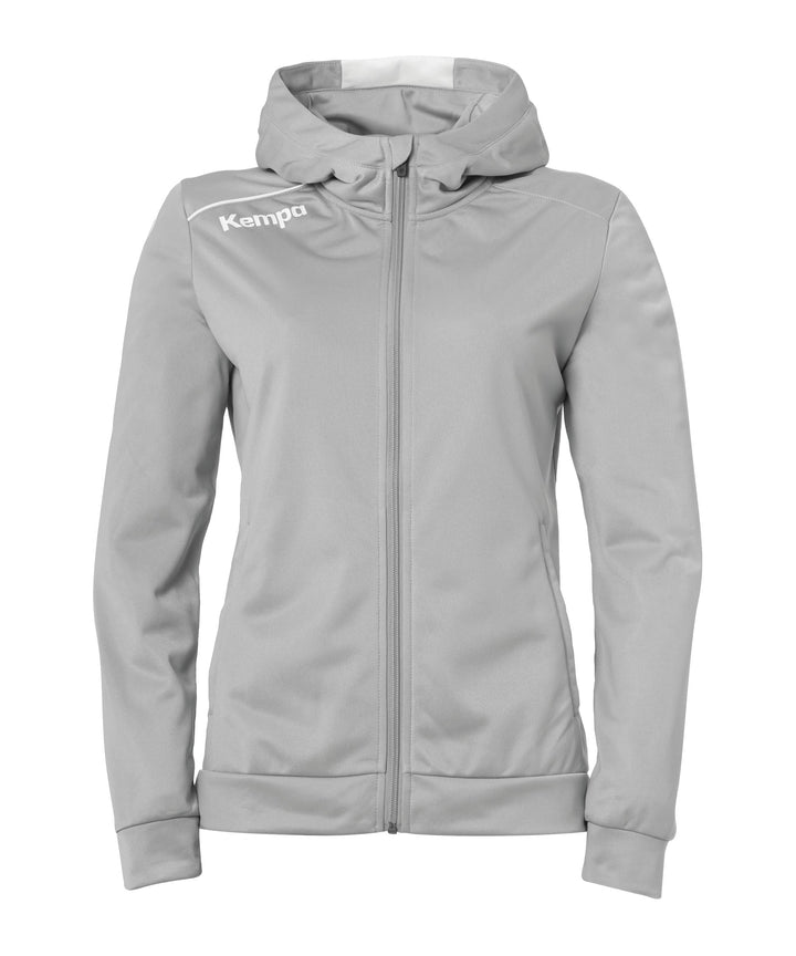Kempa Damen Player Hood Jacket Women Jacke, Dunkelgrau Mischung/Weiss, S
