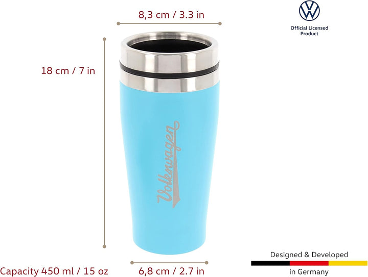BRISA VW Collection - Volkswagen Isolierter Edelstahl Thermo-Becher im Original VW Design (Doppelwan