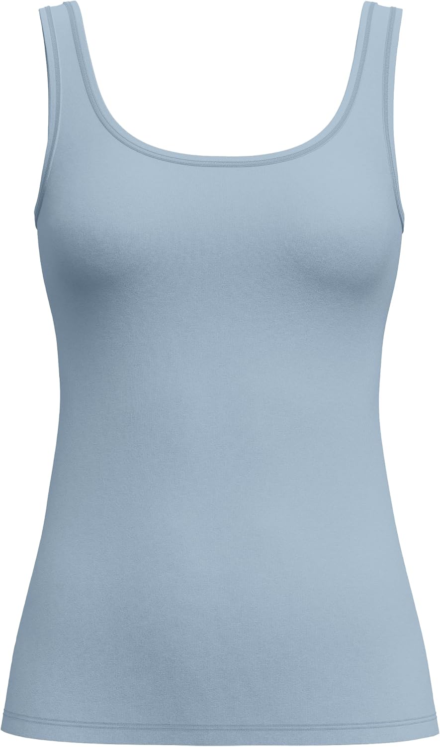 CALIDA Natural Comfort Tank Top Damen, mit Rundhals-Ausschnitt Dusty Grey 32-34, Dusty Grey 32-34