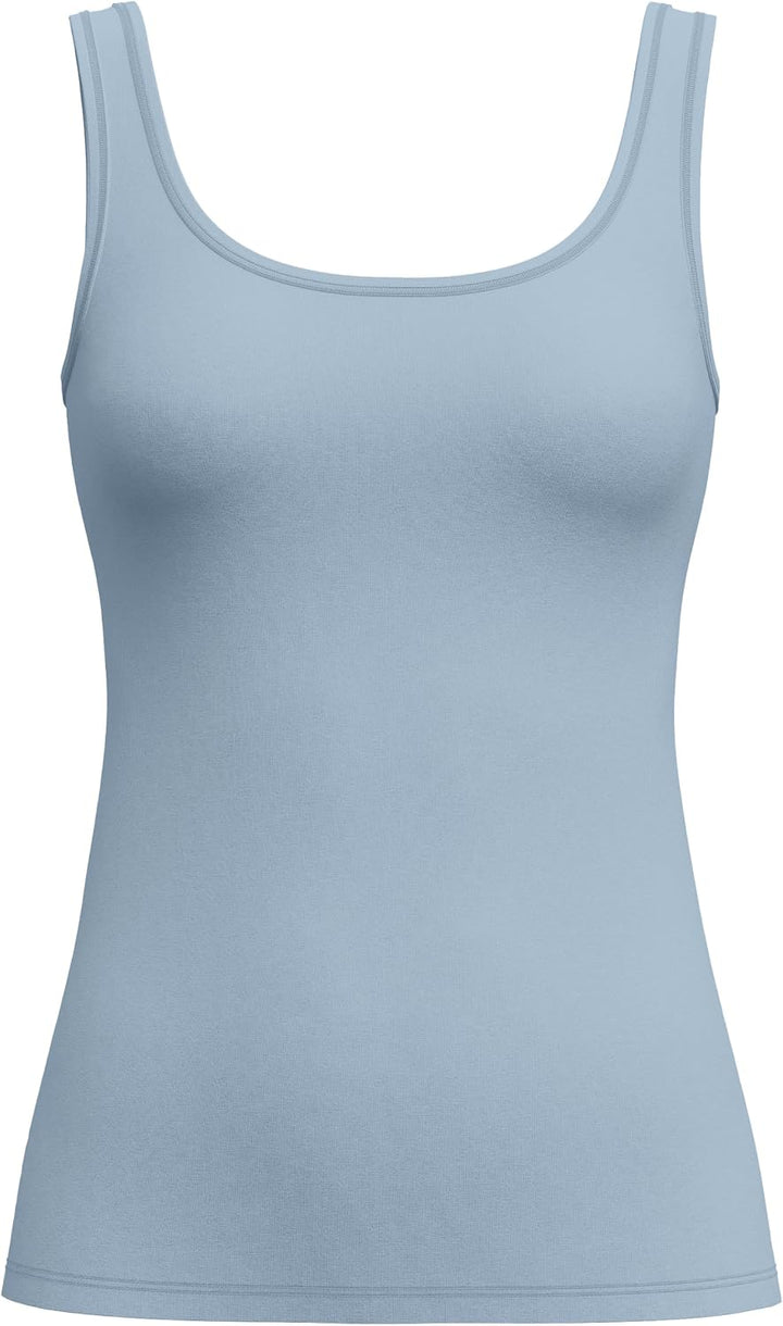 CALIDA Natural Comfort Tank Top Damen, mit Rundhals-Ausschnitt Dusty Grey 32-34, Dusty Grey 32-34