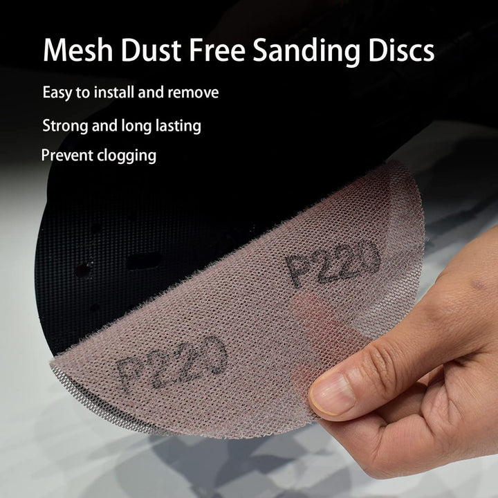 MAXXT 150mm Hook & Loop DA Sander Backing Plate Pad and 30pcs sandpaper, for MAXXT Brushless Orbit S