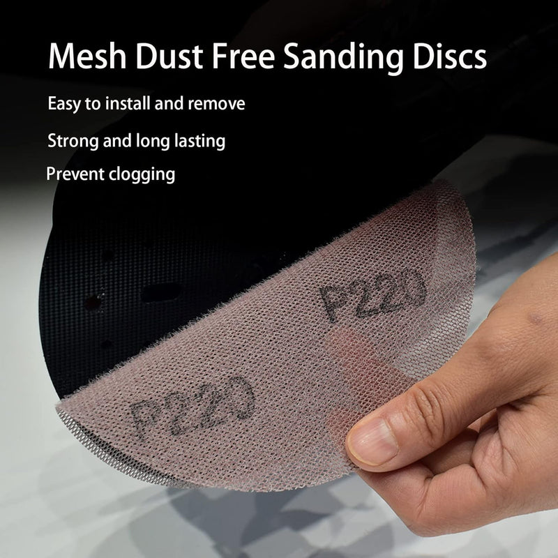 MAXXT a 125mm Hook & Loop DA Sander Backing Plate Pad und 30pcs Schleifpapier, Dual-Action Random Or