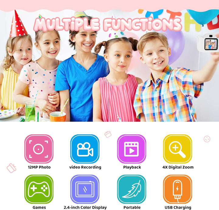 Kinder Kamera, 2.0”Display Digitalkamera,Geschenke für 3 4 5 6 8 7 9 10 11 12Jahre Jungen und mädche