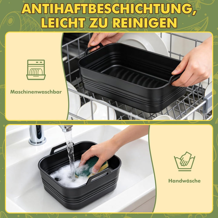 Heissluftfritteuse Zubehör für Cosori Dual Blaze 10L & Ninja AF500EU Foodi Flexdrawer 10,4L, BPA-fre