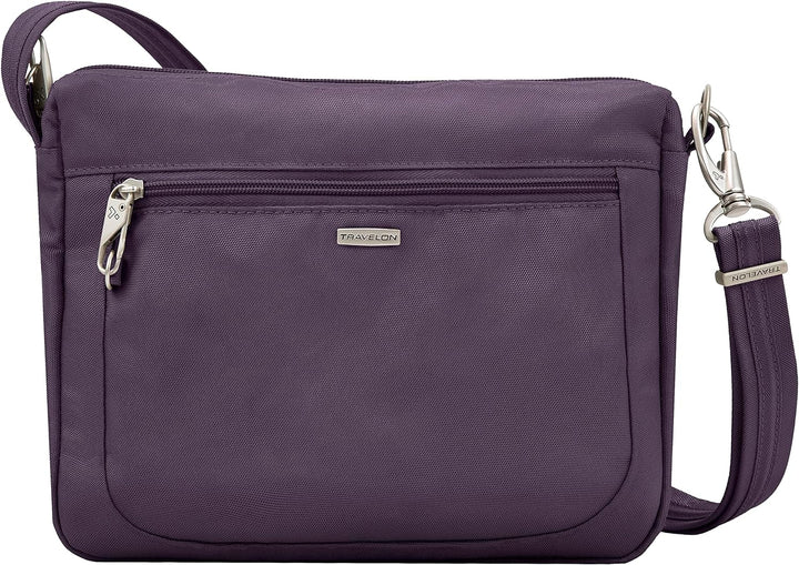 Travelon Damen Anti-theft Classic Small E/W Crossbody Bag Umhängetasche Einheitsgrösse Violett, Einh