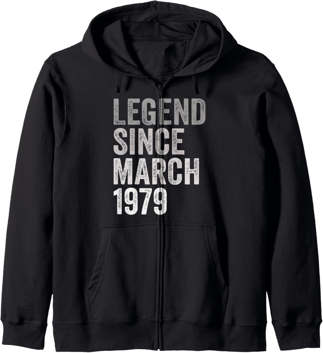 Legende seit März 1979 Geburtstag Monat und Jahr Kapuzenjacke