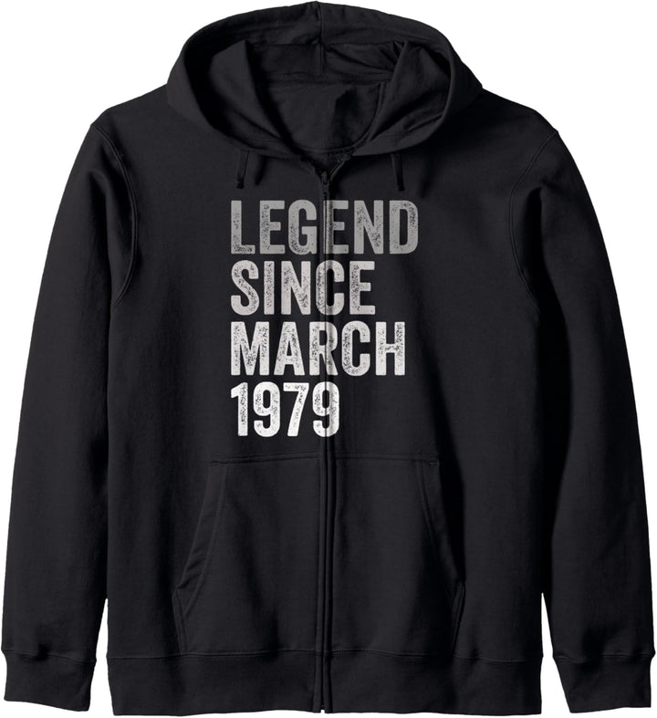 Legende seit März 1979 Geburtstag Monat und Jahr Kapuzenjacke