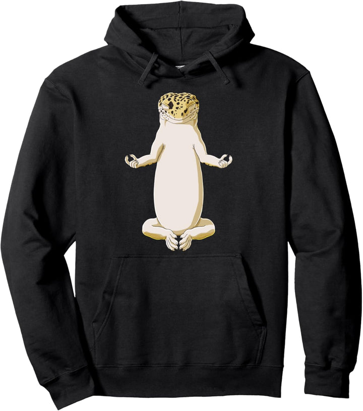 Meditierende Eidechse Leopardgecko Pullover Hoodie