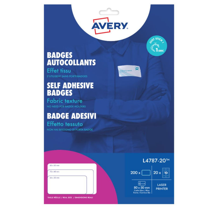 Avery L4787-20 Selbstklebende Namensschilder