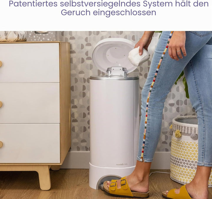 Munchkin UV Snap, Seal & Toss Windeleimer Nachfüllbeutel für 600 Windeln, 20 Stück