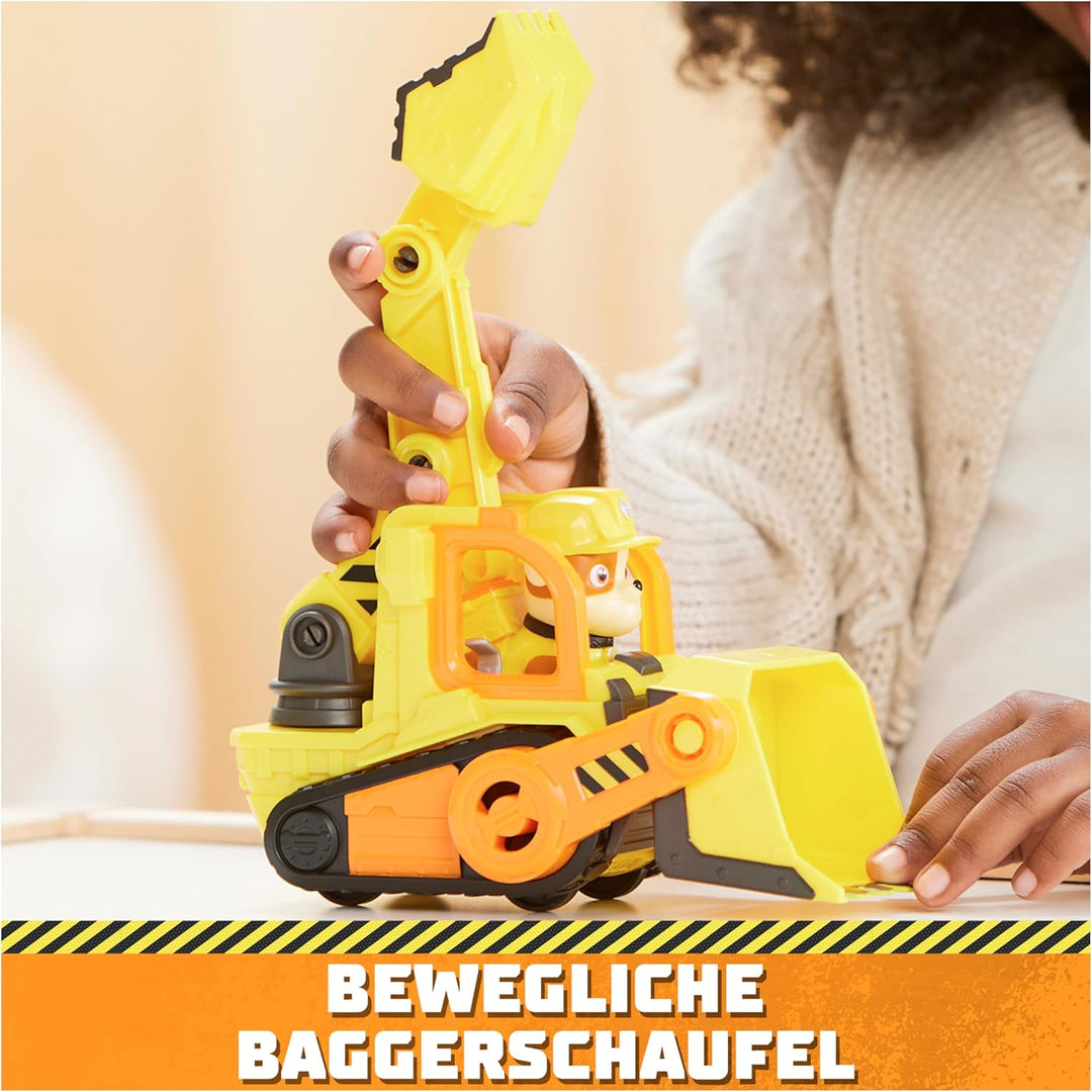 Rubble & Crew - Planierraupen-Baufahrzeug mit Rubble-Figur (Basis Fahrzeug), Spielzeug für Kinder ab