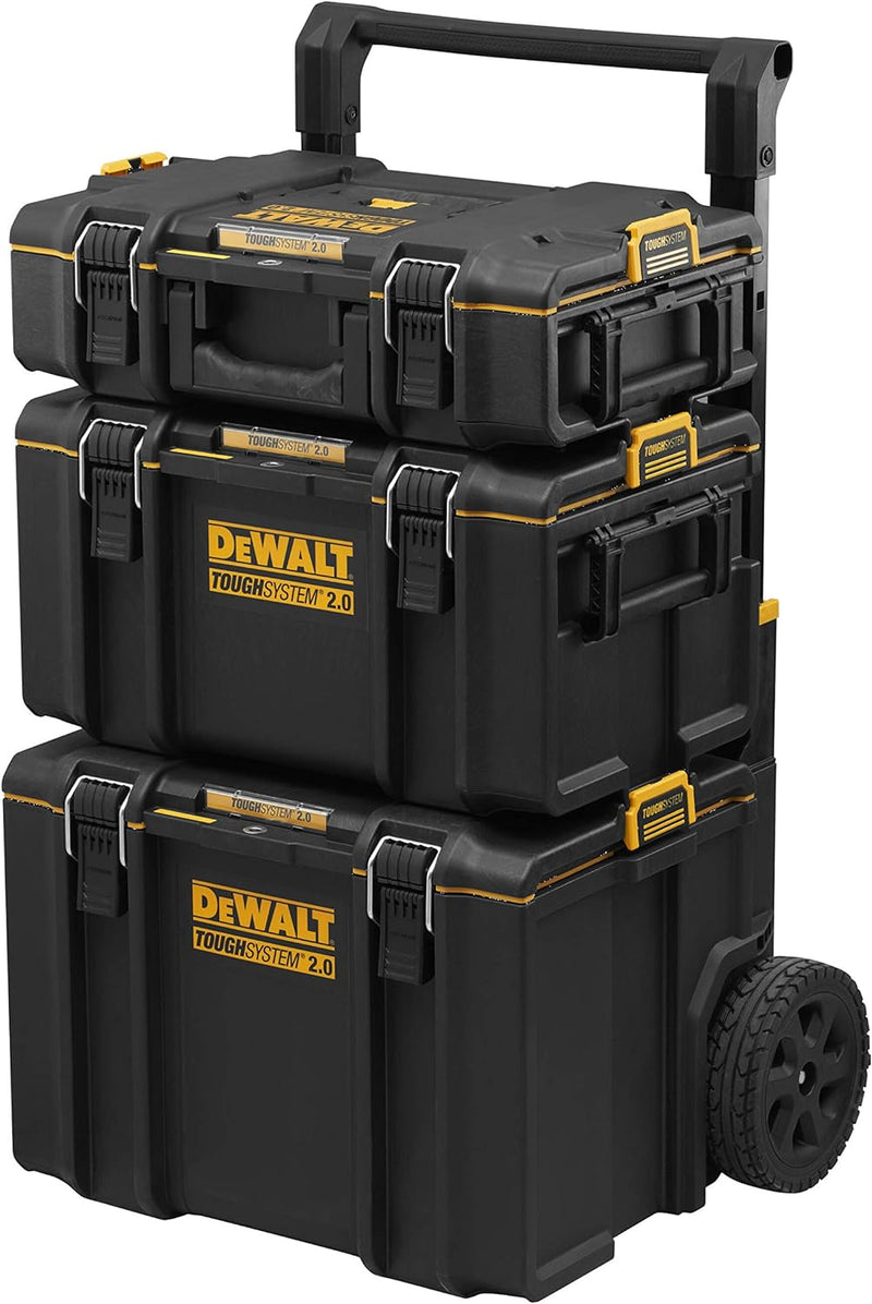 DEWALT TOUGHSYSTEM DS450 + DS300 + DS166, Multicolor, 2 Coffrets + Coffret sur Roulettes IP65, 2 Cof