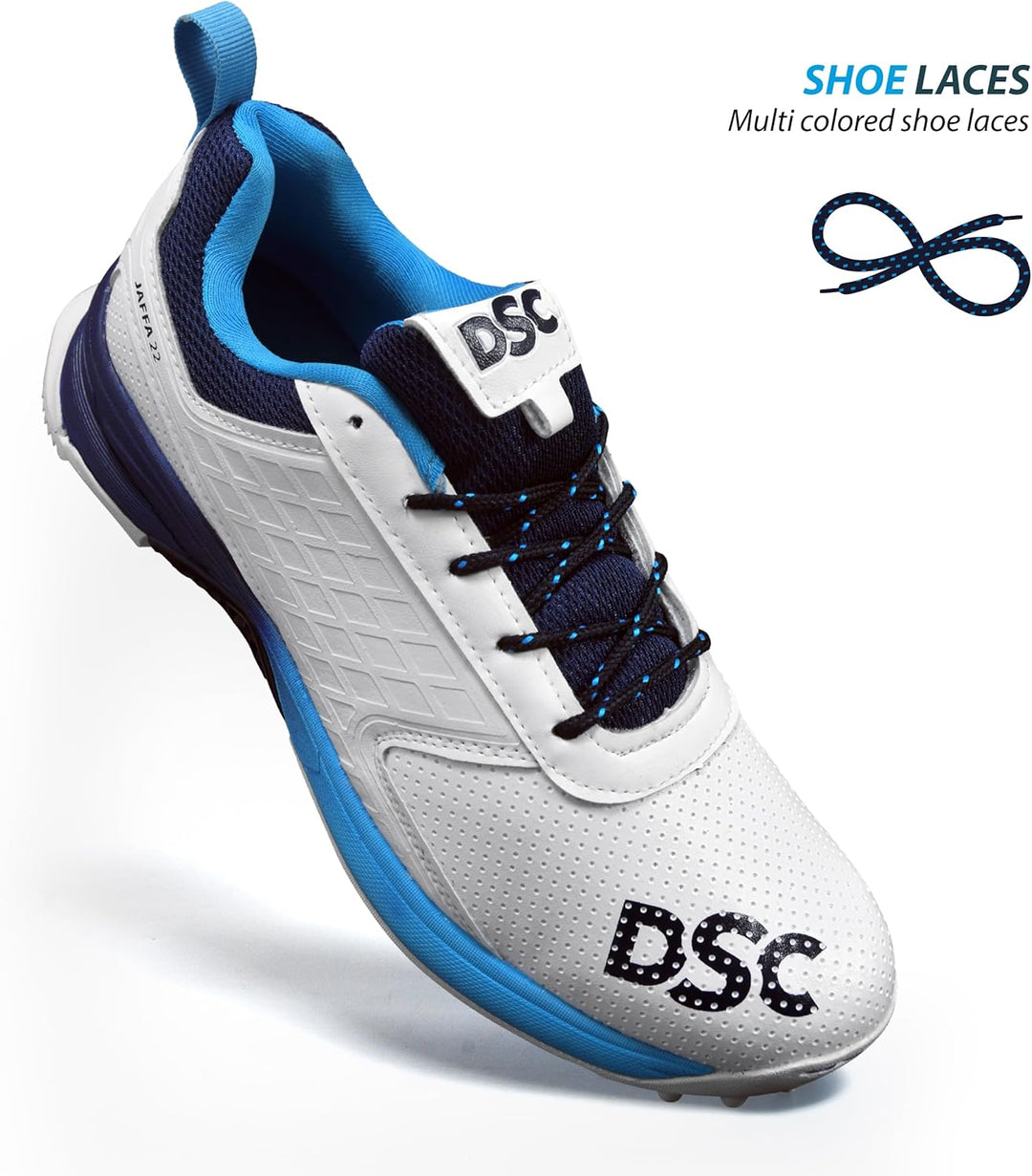 DSC Jaffa 22 Cricketschuhe für Jungen und Herren, leicht und geprägtes Design 40 EU White Orange, 40