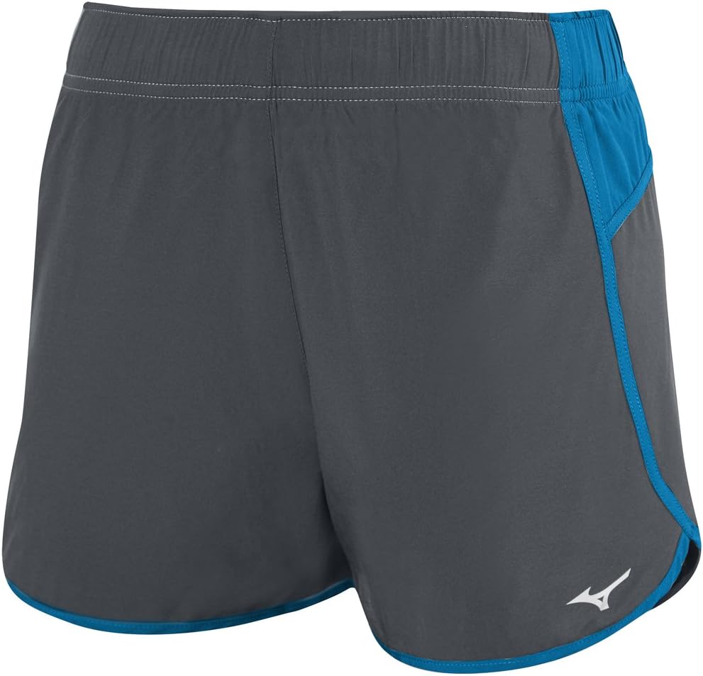 Mizuno Damen Short Volleyballshorts Atlanta Cover Up 440657.5192.02.XXS S Charcoal/Diva Blue, S Char