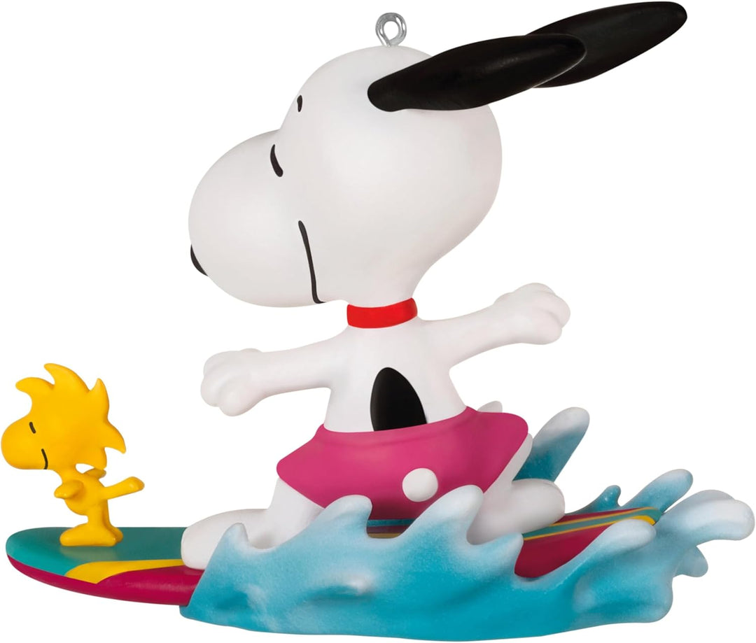 Hallmark Erdnüsse, Design: Snowopy & Woodstock Surfen H6cm by W3.6cm by D7.3cm Weiss, Rot und Blau,