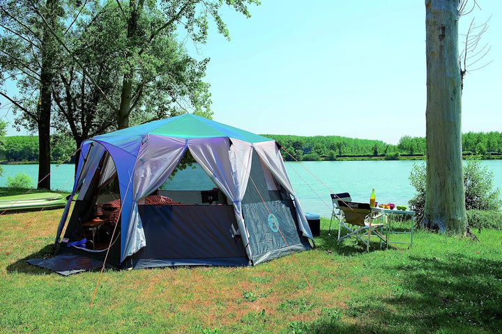 Coleman Octagon mit grossen Fenstern, mit 360° Rundumblick, stabile Stahlstangenkonstruktion, Vollst