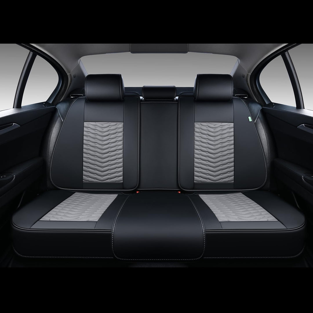 FLORICH Autositzbezüge, Premium Leder Vorder und Rücksitzbezüge, 5 Stück, universelles Auto-Innenaus